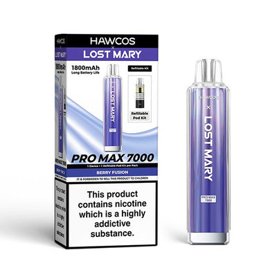 Lost Mary x Hawcos Pro Max 7000 Pod Vape Kit (Box of 10) disposable vape UK - VaperzHub