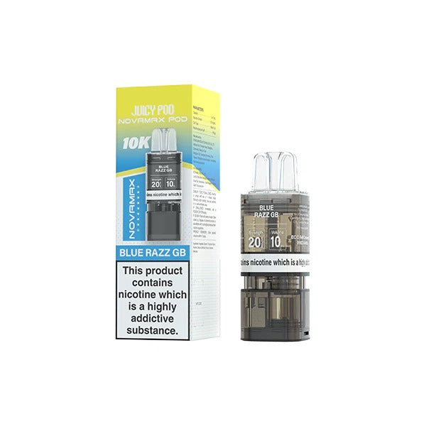 Juicy Pod Novamax 10K Prefilled Pods 20mg(box of 10) TPD compliant disposable vape buy online UK VaperzHub 8