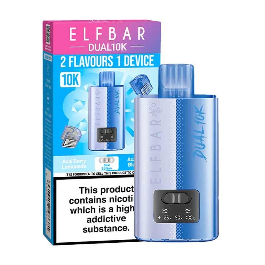 Elf Bar Dual 10,000 Disposable Vape Kit – Box of 5 | Dual Flavor TPD compliant disposable vape buy online 4