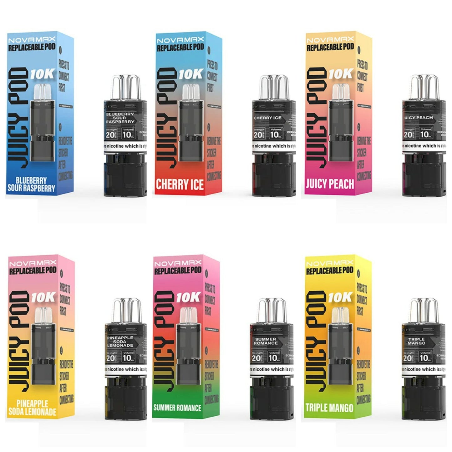 Juicy Pod Novamax 10K Prefilled Pods 20mg(box of 10)