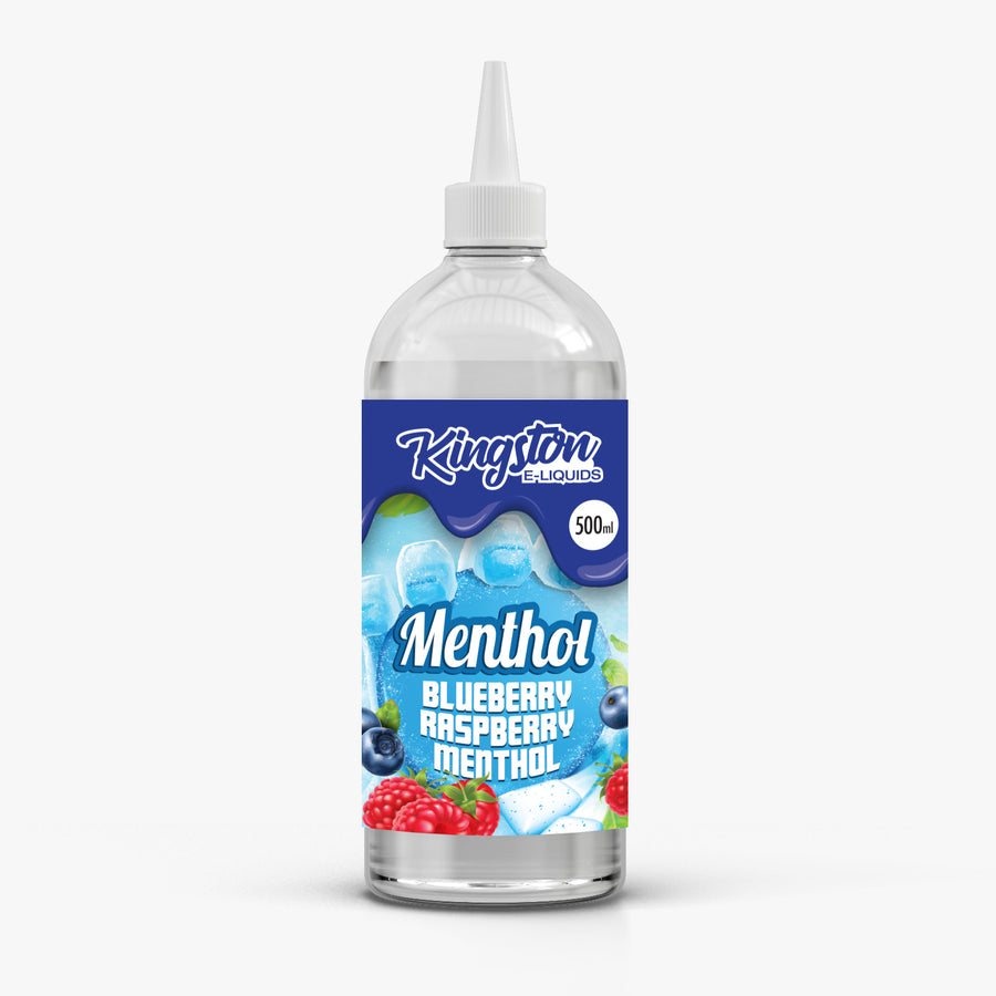 Kingston 500ml Menthol E-Liquid Shortfill – Blueberry Raspberry Menthol e-liquid UK - VaperzHub