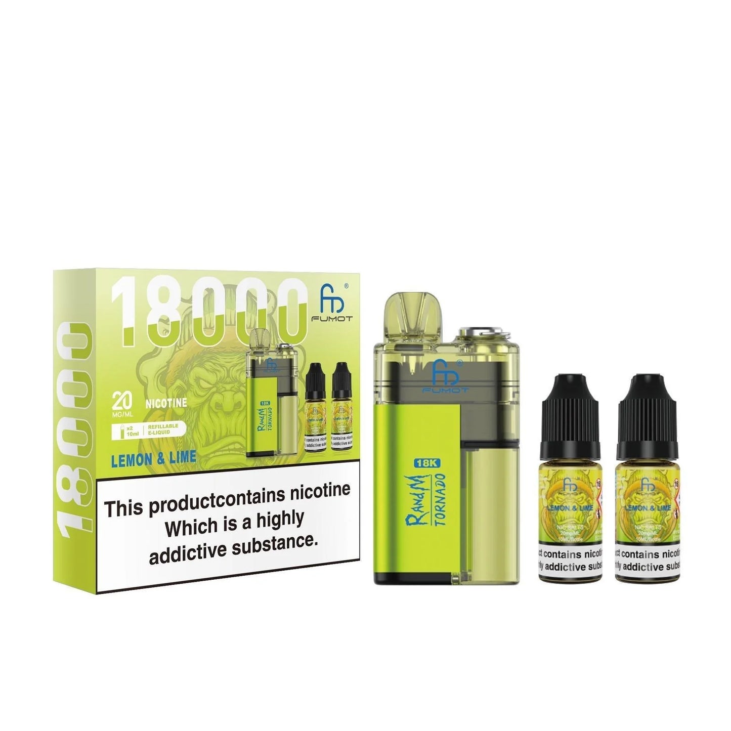 FUMOT RandM Tornado 18k Pod Vape Kit (Box of 5)
