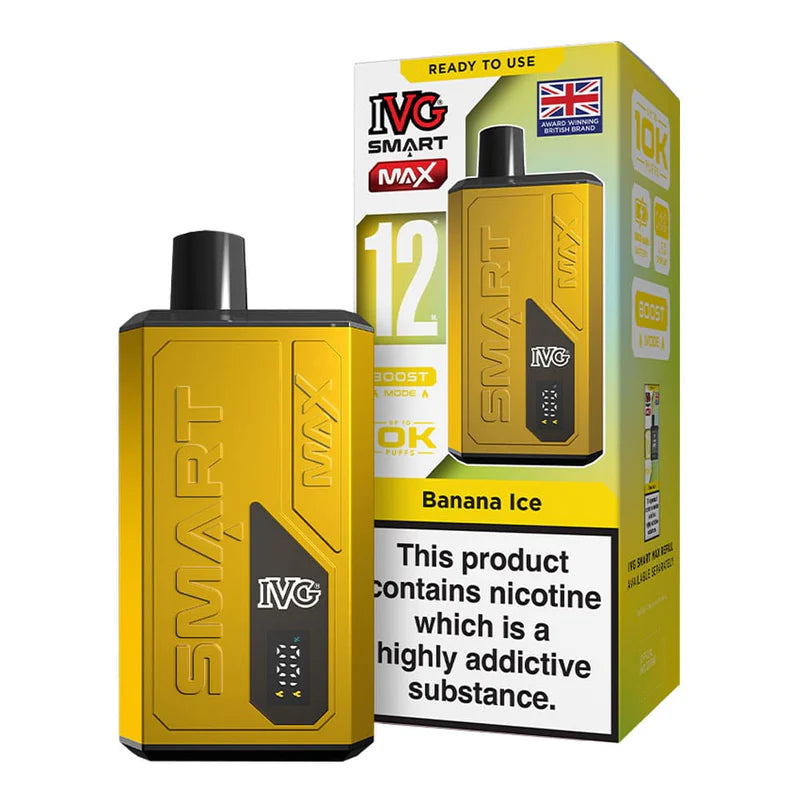 IVG Smart Max 10 K Puff Disposable Pod Kit (Box of 5) TPD compliant disposable vape buy online UK VaperzHub 20