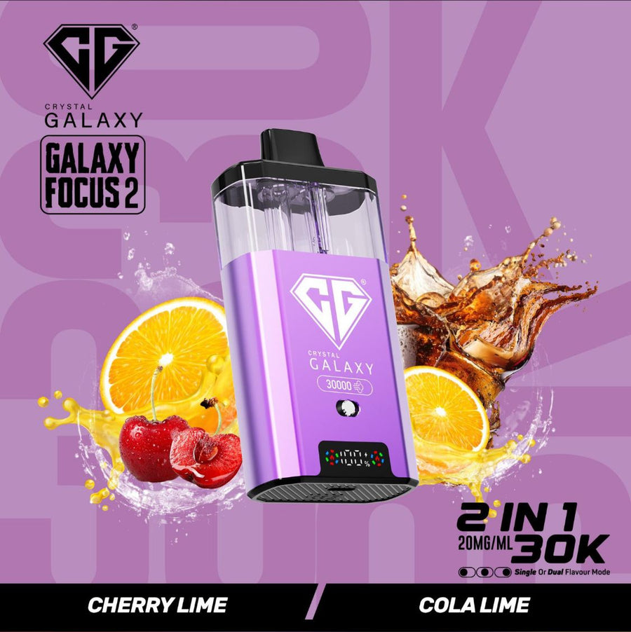 Crystal Galaxy Focus 2 30k Vape Kit Cherry Lime / Cola Lime (Box of 5) disposable vape UK - VaperzHub