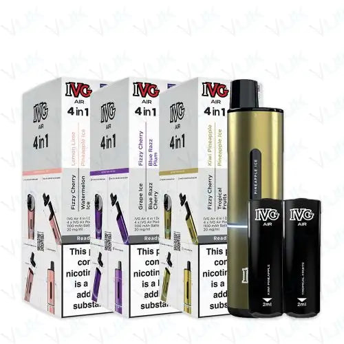 IVG AIR 4 IN 1 Kit Pack of 5 10000 puffs disposable vape UK - VaperzHub