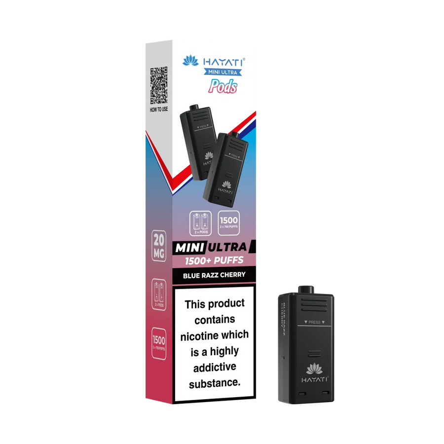 Hayati Mini Ultra 1500 Prefilled Refill Pods (box of 10) vape pod UK - VaperzHub