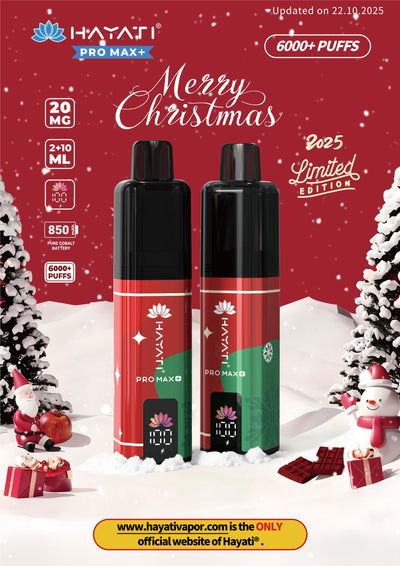 Hayati Pro Max + 6000 Christmas Limited Edition (Box of 5) pod kit UK - VaperzHub
