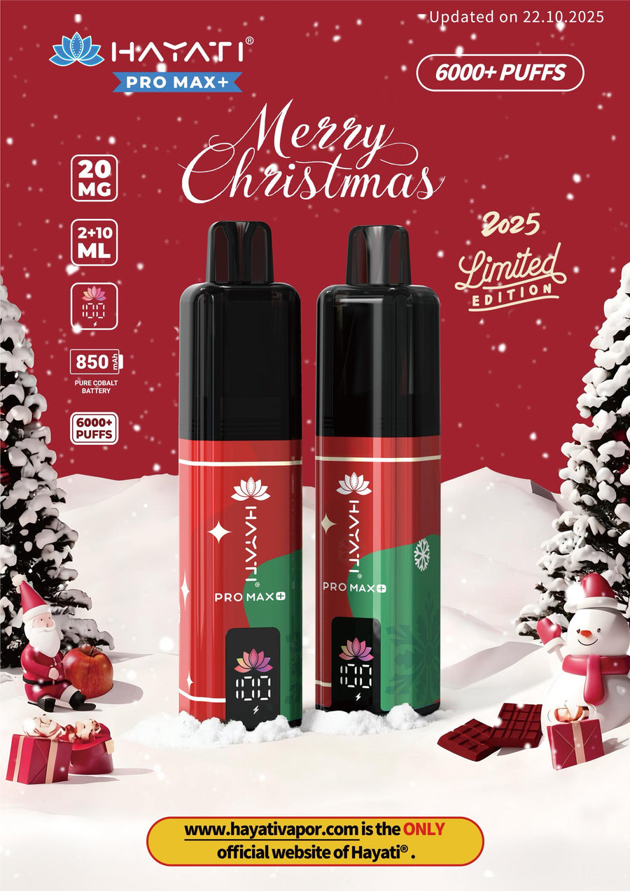 Hayati Pro Max + 6000 Christmas Limited Edition (Box of 5) pod kit UK - VaperzHub