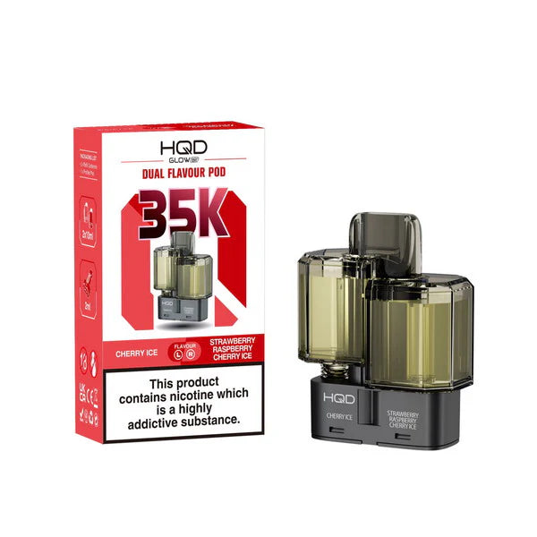 Box of 5 HQD Glow Air 35K Prefilled Pod Refills For HQD Glow Air 70,000 Vapes 35000 puffs vape pod