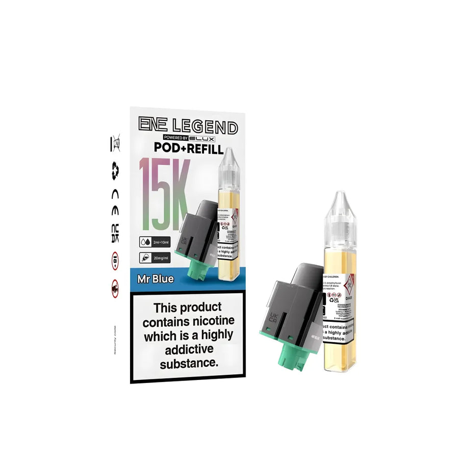 ENE Legend 15K Prefilled Refill Pods | 20mg Nic Salt | Box of 5