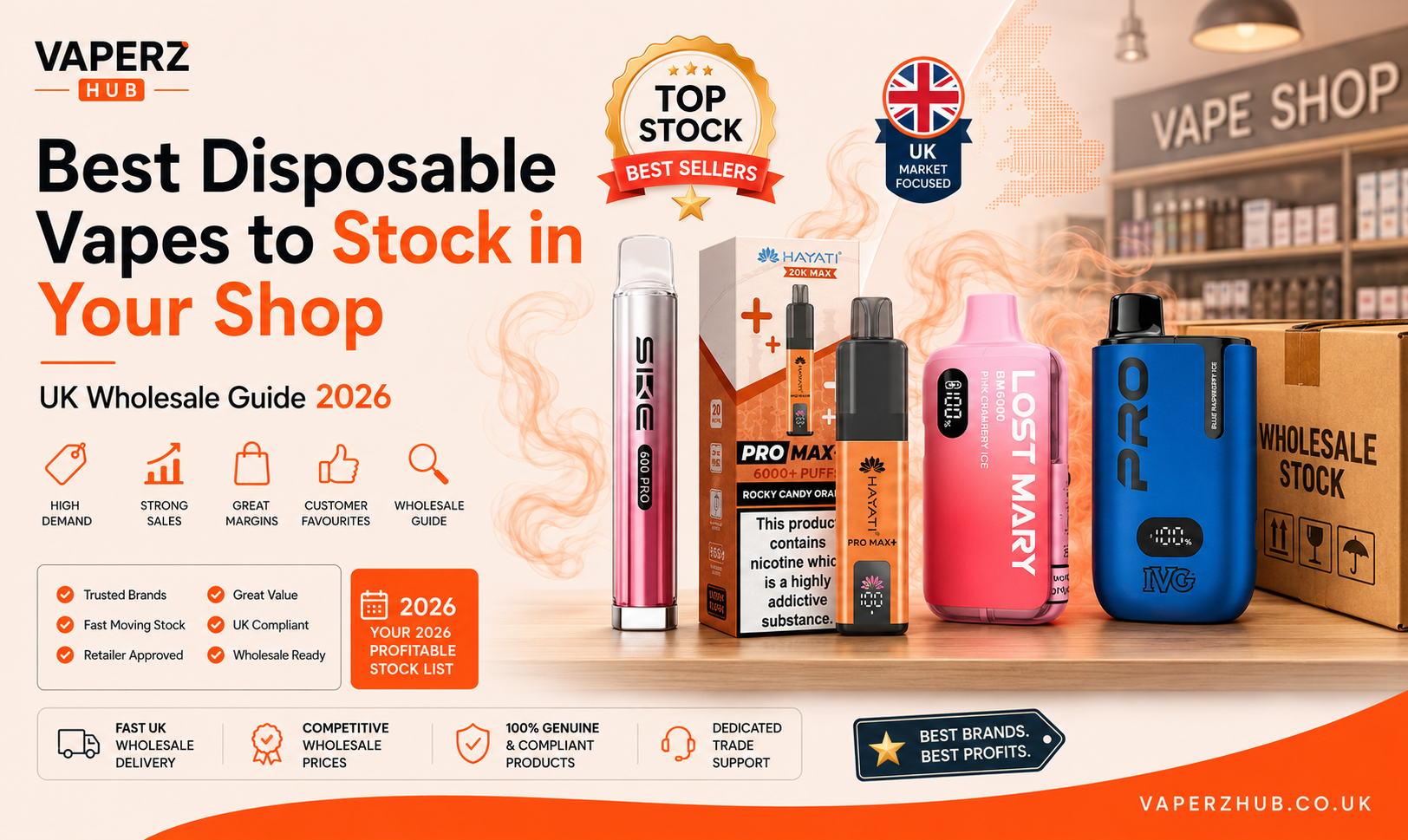 Best Disposable Vapes to Stock in Your Shop: UK Wholesale Guide 2026
