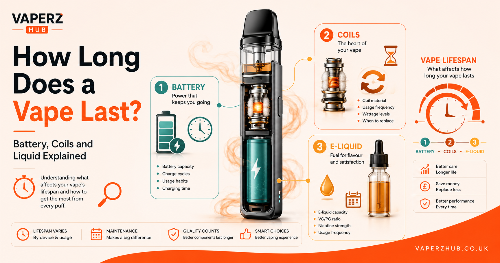 How Long Does a Vape Last? Battery, Coils and Liquid Explained