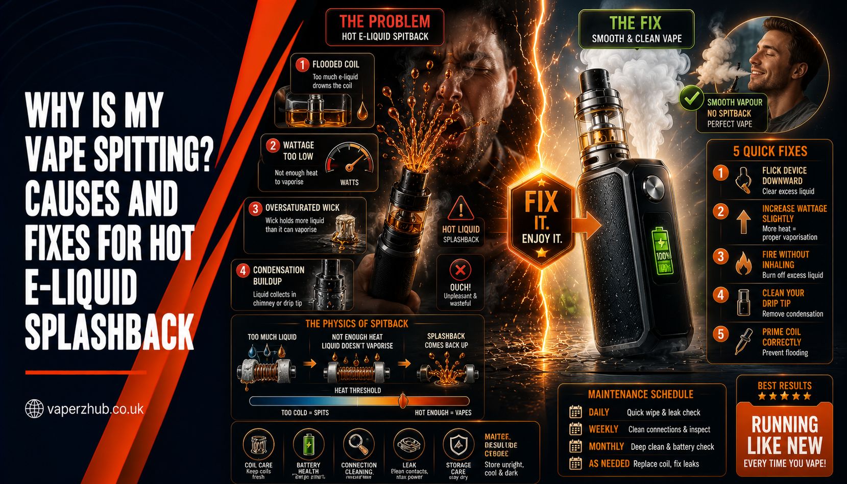 Why Is My Vape Spitting? Causes and Fixes for Hot E-Liquid Splashback