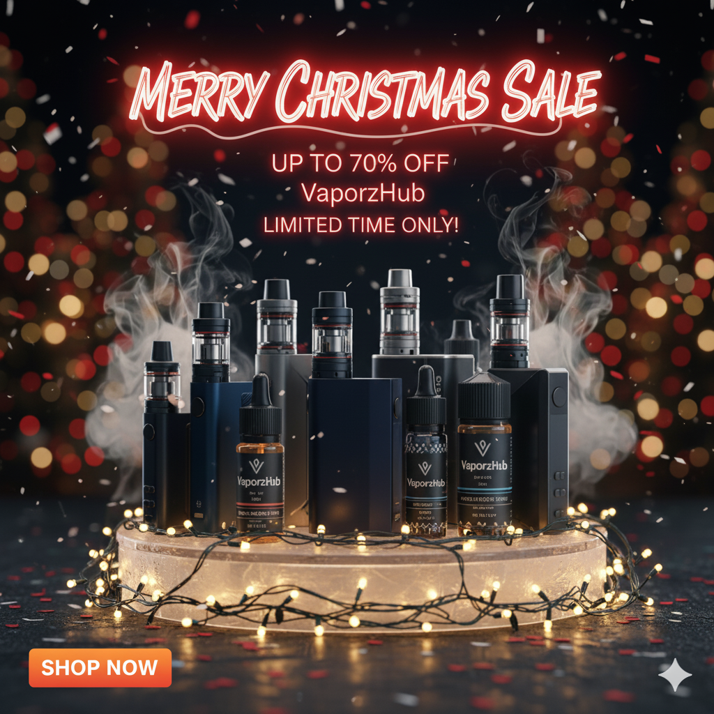 Christmas Sale 2025, upto 50% off on all vapes and pods!