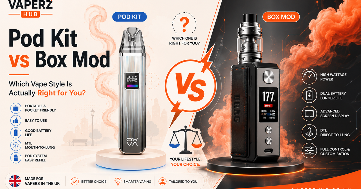 Pod Kit vs Box Mod | Which Vape Style Suits You in 2026? – Vaperz Hub