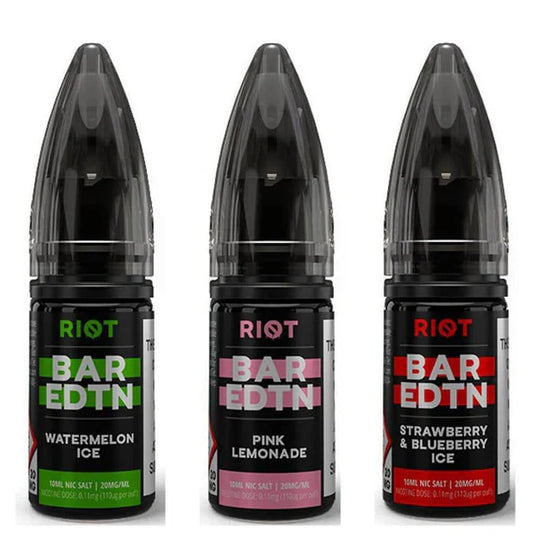 Riot Bar EDTN 10ml Nic Salt E-Liquid - Pack of 10 e-liquid UK - VaperzHub