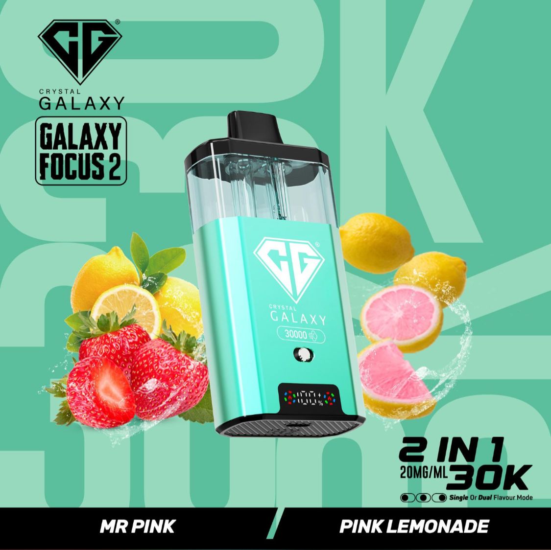 Crystal Galaxy Focus 2 30k Vape Kit Mr Pink / Pink Lemonade (Box of 5)