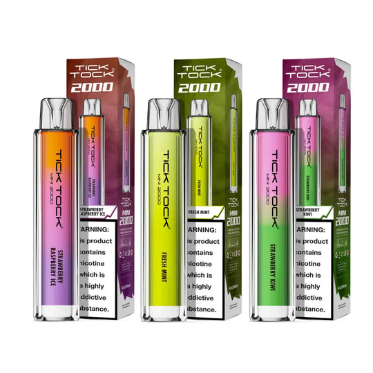Tick Tock Mini 2000 Puffs Vape Pack of 10 2000 puffs disposable vape UK - VaperzHub