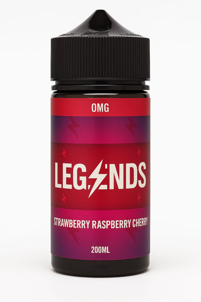 Legends 200mL Strawberry Raspberry Cherry E-Liquid Vape Juice Shortfill e-liquid UK - VaperzHub