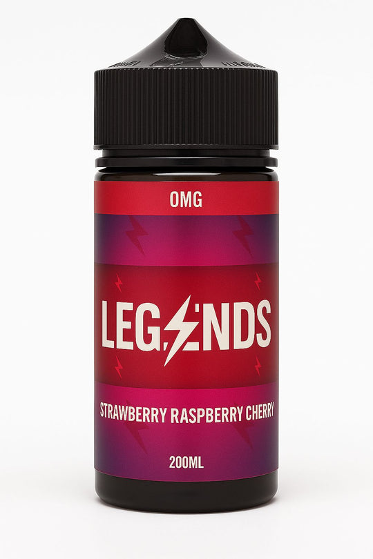 Legends 200mL Strawberry Raspberry Cherry E-Liquid Vape Juice Shortfill e-liquid UK - VaperzHub