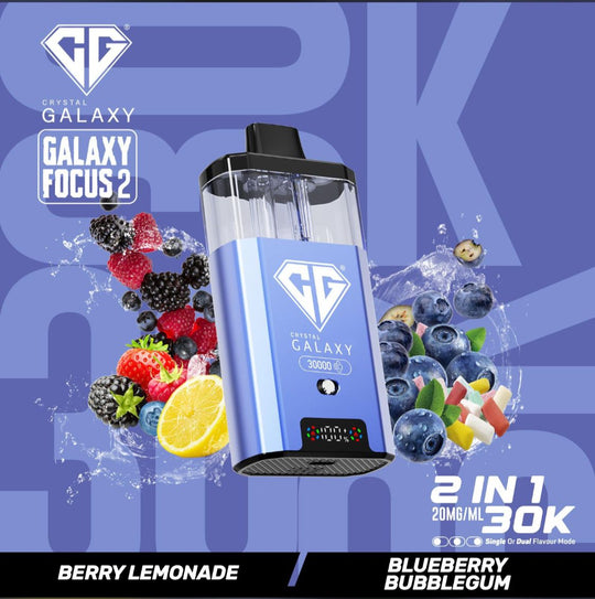 Crystal Galaxy Focus 2 30k Vape Kit Berry Lemonade / Blueberry Bubblegum (Box of 5) disposable vape UK - VaperzHub