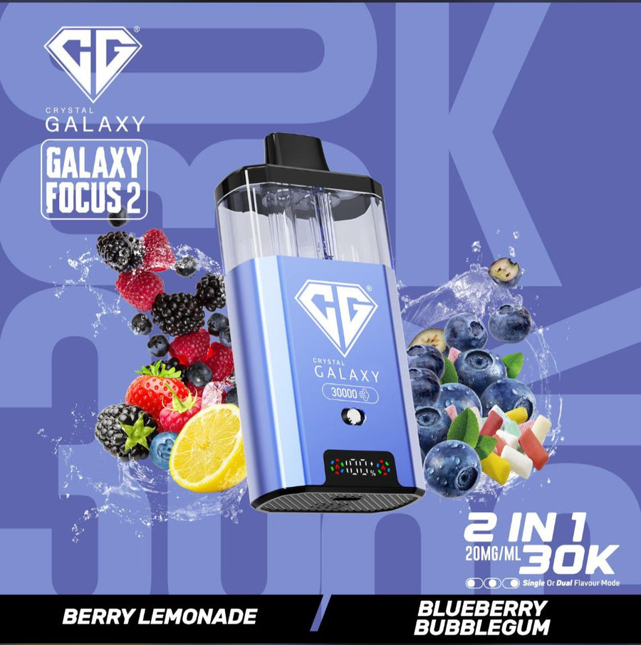 Crystal Galaxy Focus 2 30k Vape Kit Berry Lemonade / Blueberry Bubblegum (Box of 5) disposable vape UK - VaperzHub