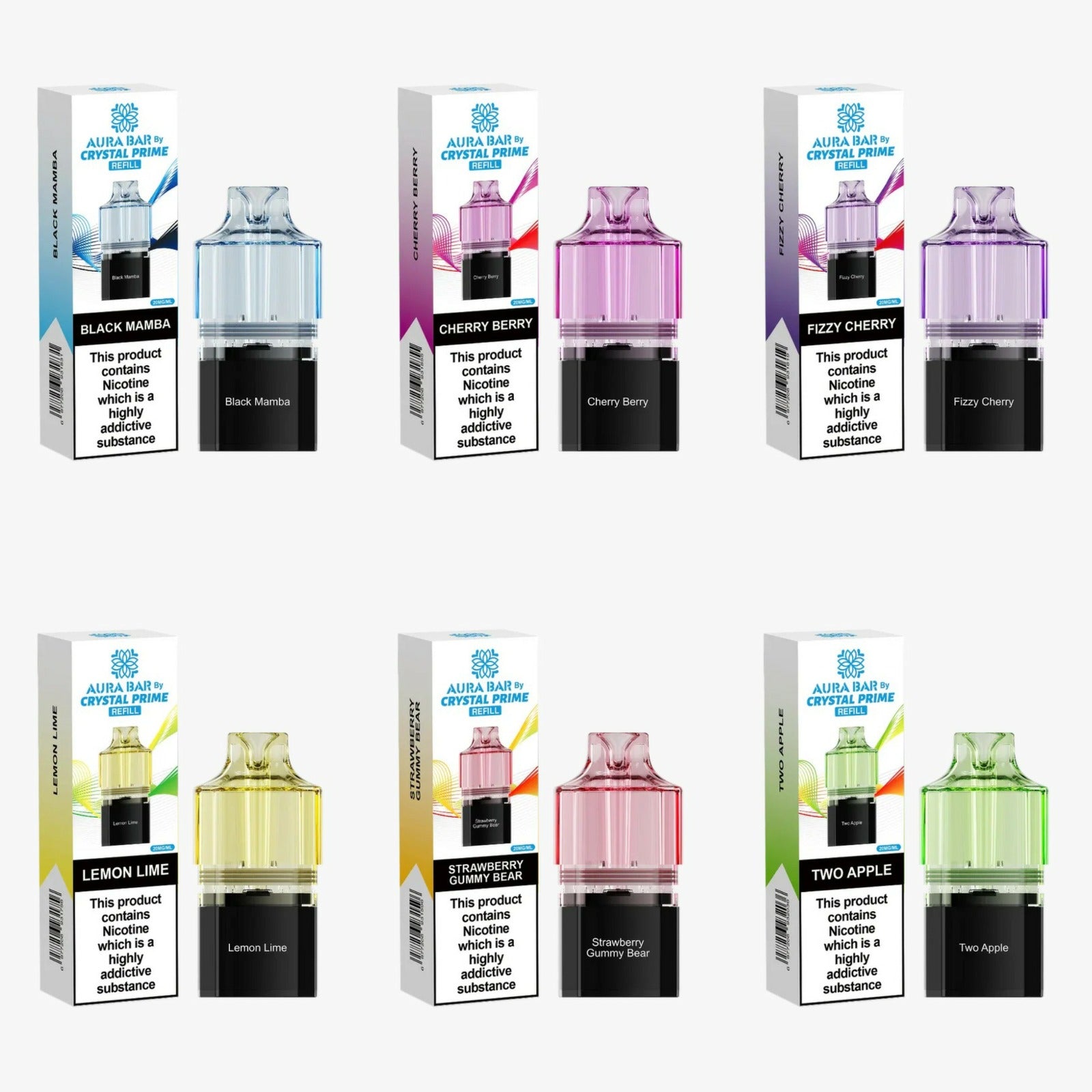 Crystal Prime Aura Bar 10K Prefilled Pods (box of 5)