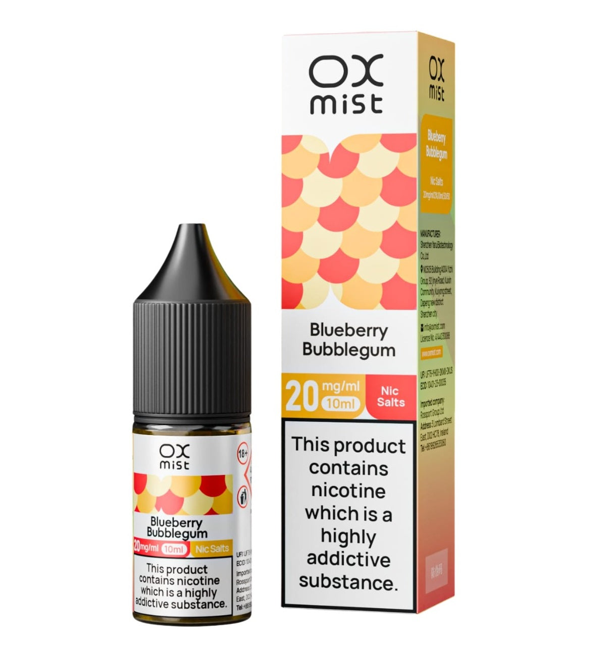 OX Mist Nic Salt 10ml (Box of 10)