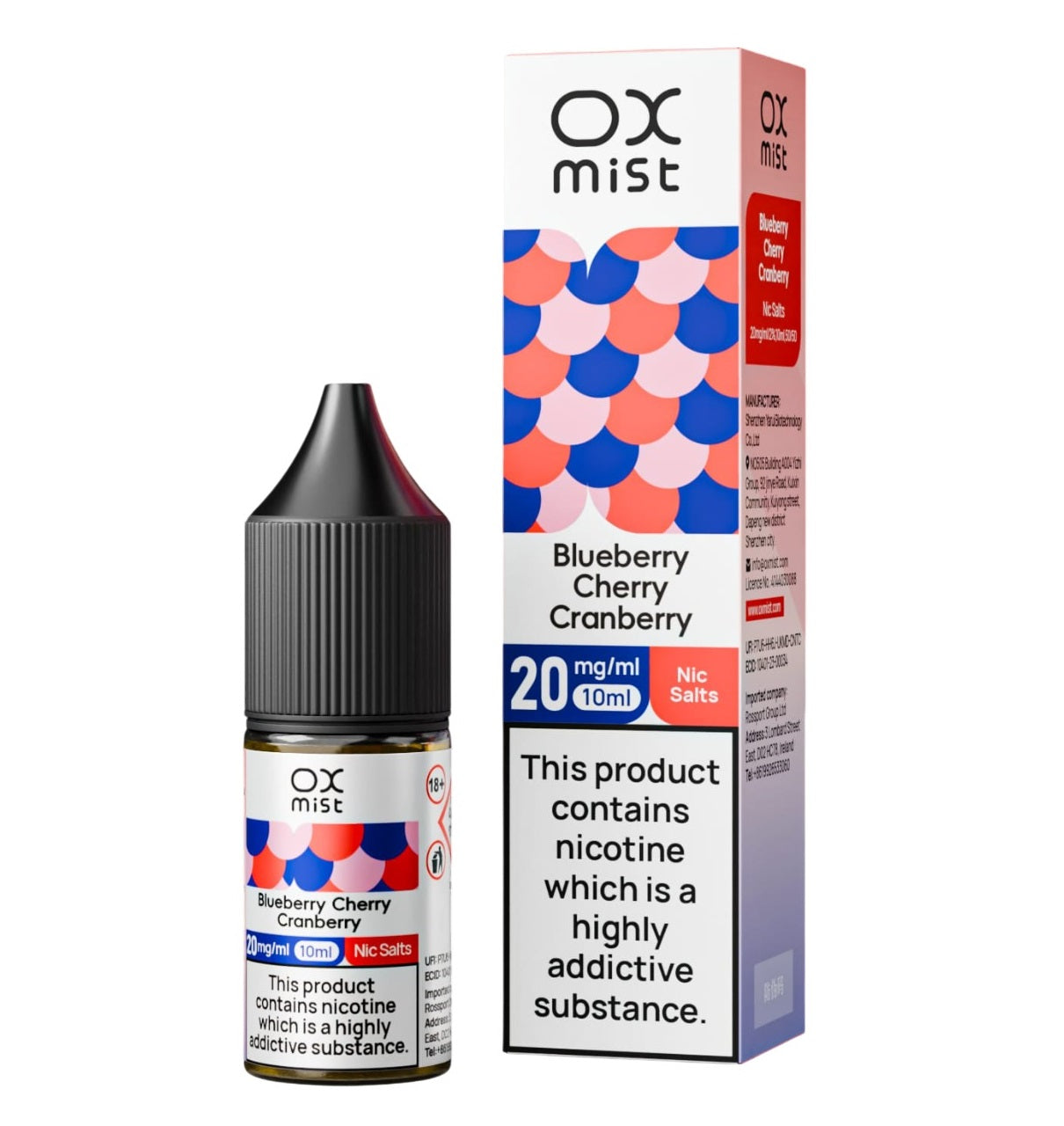 OX Mist Nic Salt 10ml (Box of 10)