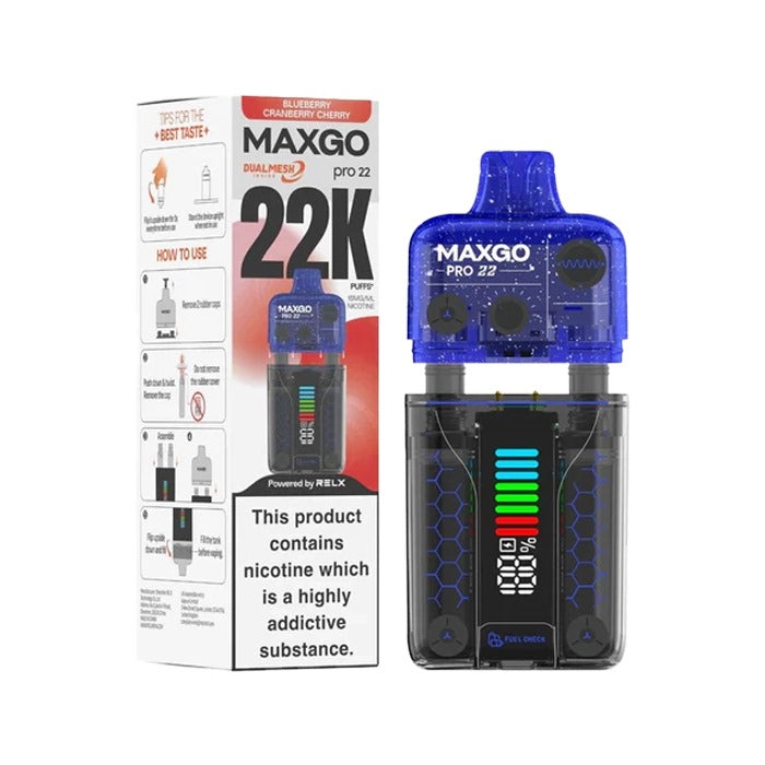 Relx Maxgo 22K Prefilled Pod Vape Kit (Box of 5)