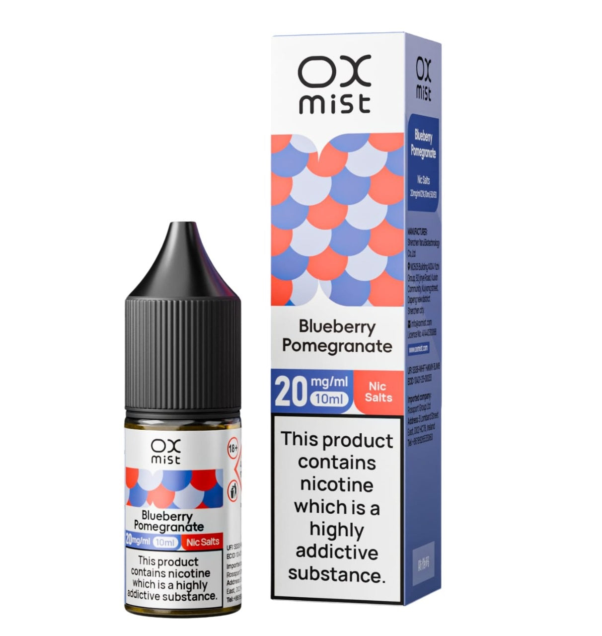 OX Mist Nic Salt 10ml (Box of 10)