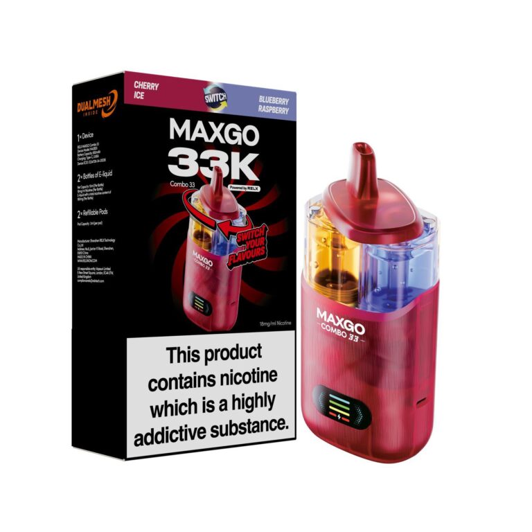 RELX Maxgo Combo 33K Disposable Vape Kit (Box of 5) Nicotine Salt E-Liquids Wholesale, Eco-Friendly Vape Kits Wholesale, CBD Disposable Vapes Wholesale, Bar Salts E-Liquid Wholesale, Dual-Use Vaporizers Wholesale