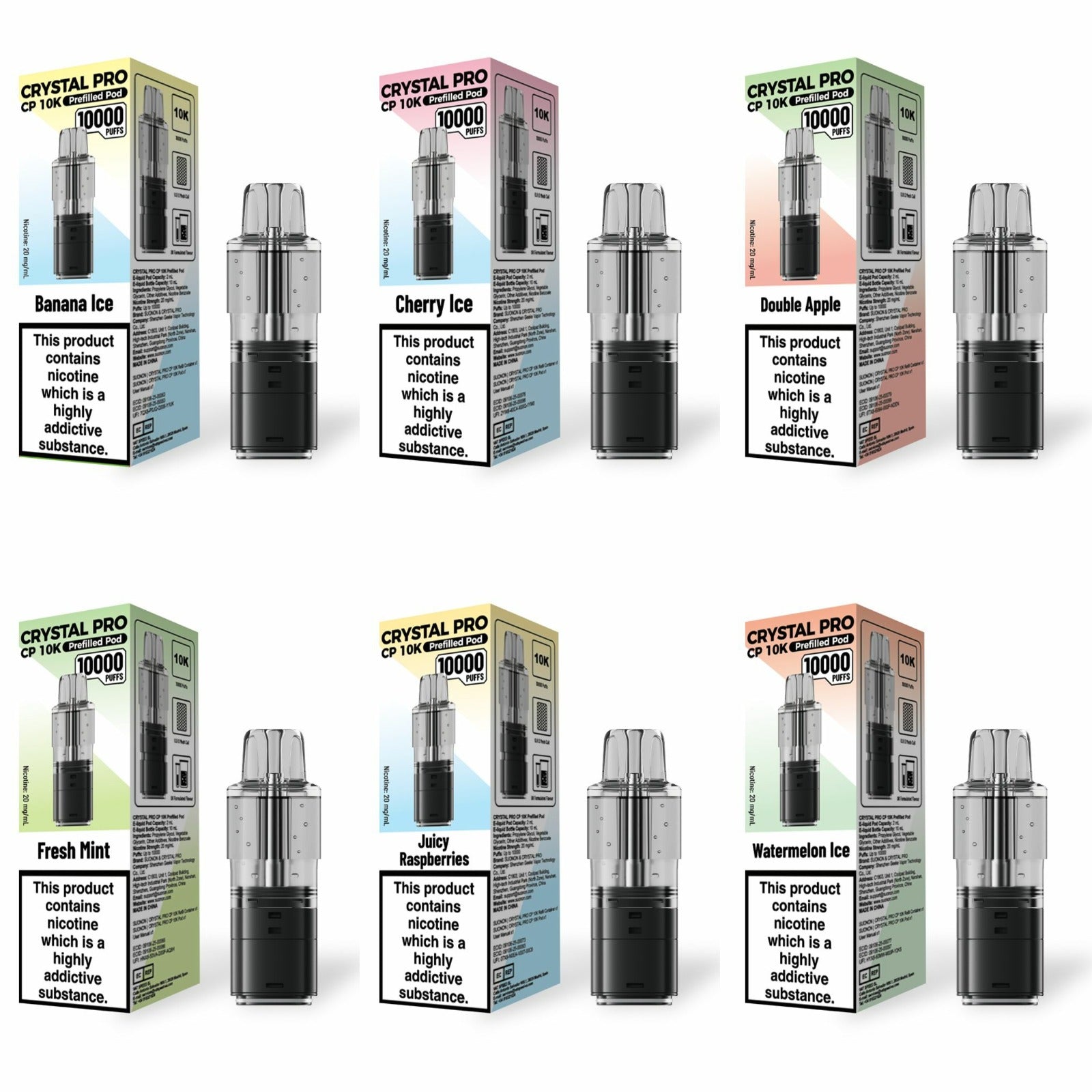 Crystal Pro CP 10k Prefilled Pods (Box of 5)