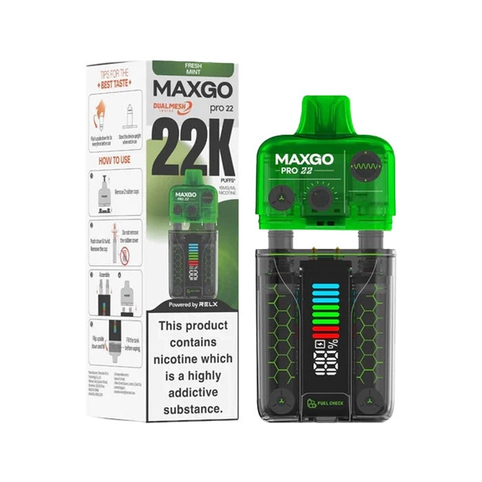 Relx Maxgo 22K Prefilled Pod Vape Kit (Box of 5)
