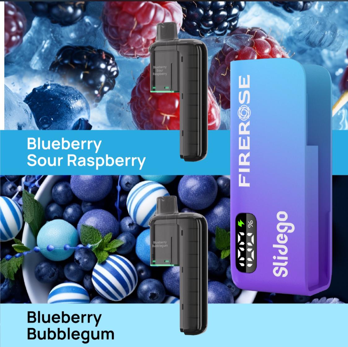 Firerose Slidgo Pod Kit blue sour raspberry/blueberry bubblegum