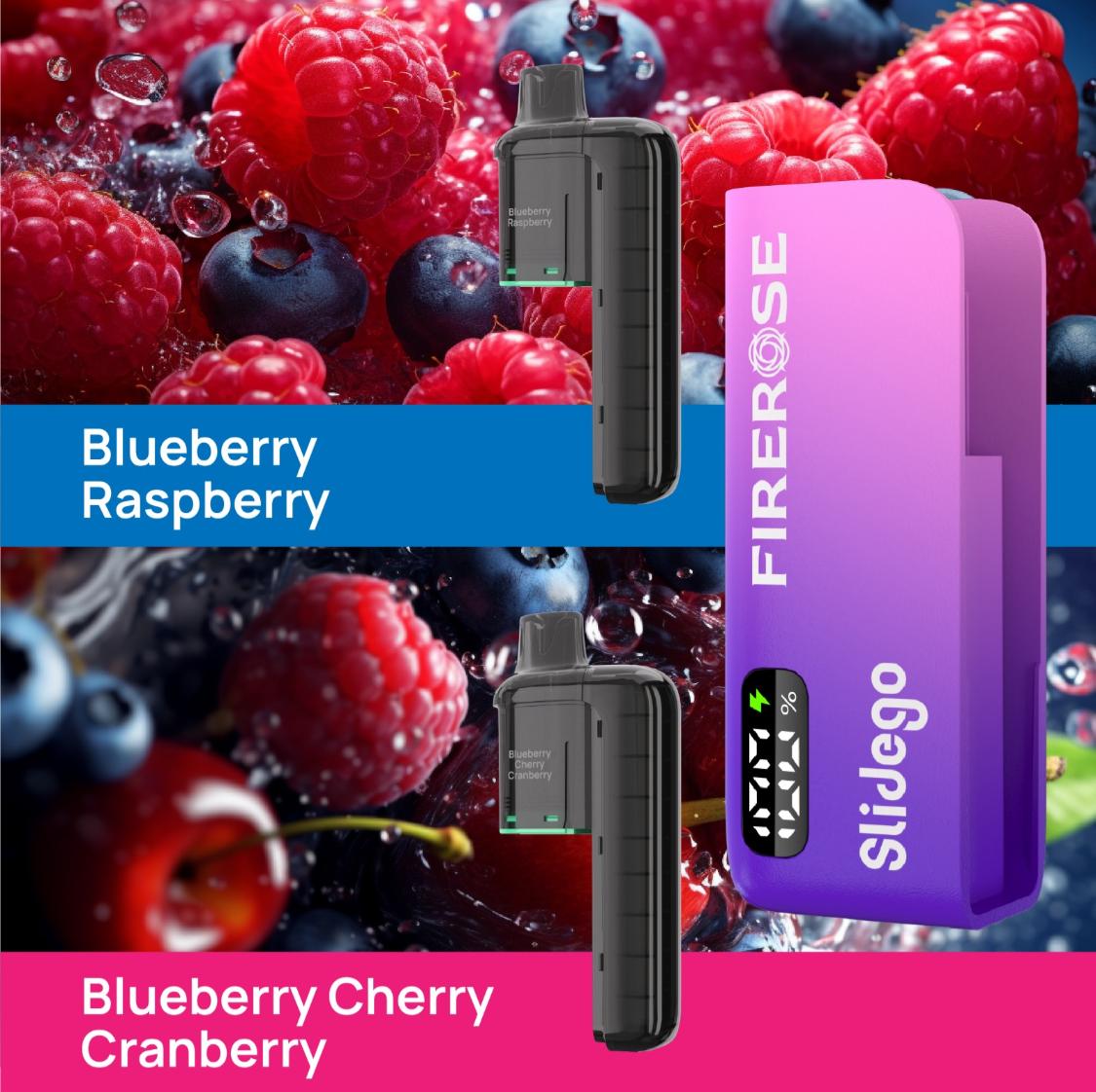 Firerose Slidgo Pod Kit blueberry raspberry/blueberry cherry cranberry