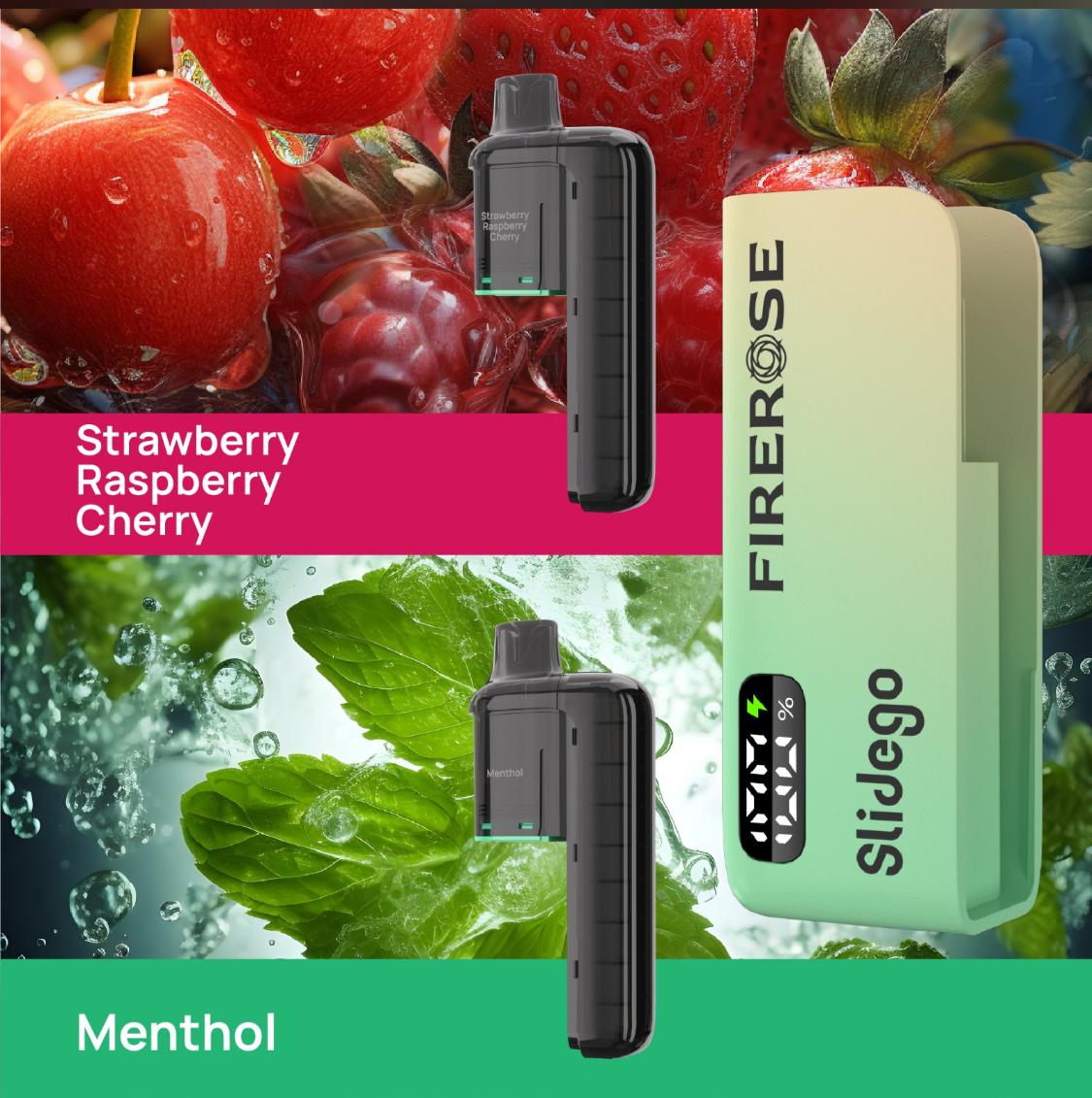 Firerose Slidgo Pod Kit strawberry raspberry cherry/menthol