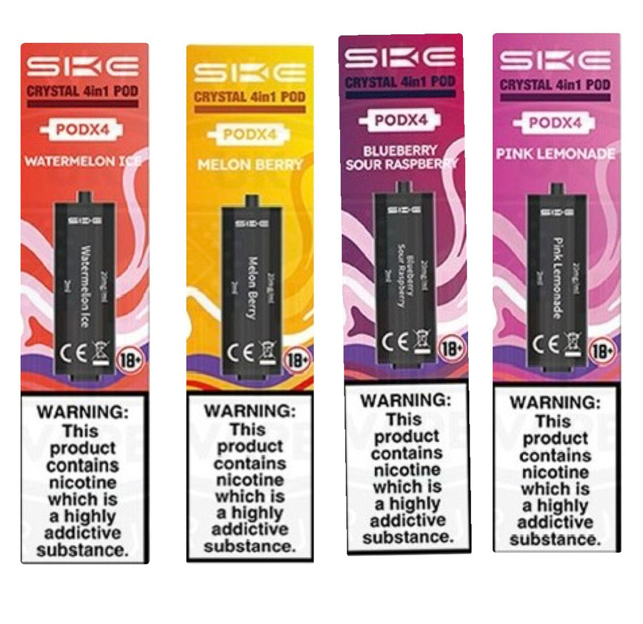 SKE Crystal 4in1 Pods Box of 10 disposable vape UK - VaperzHub