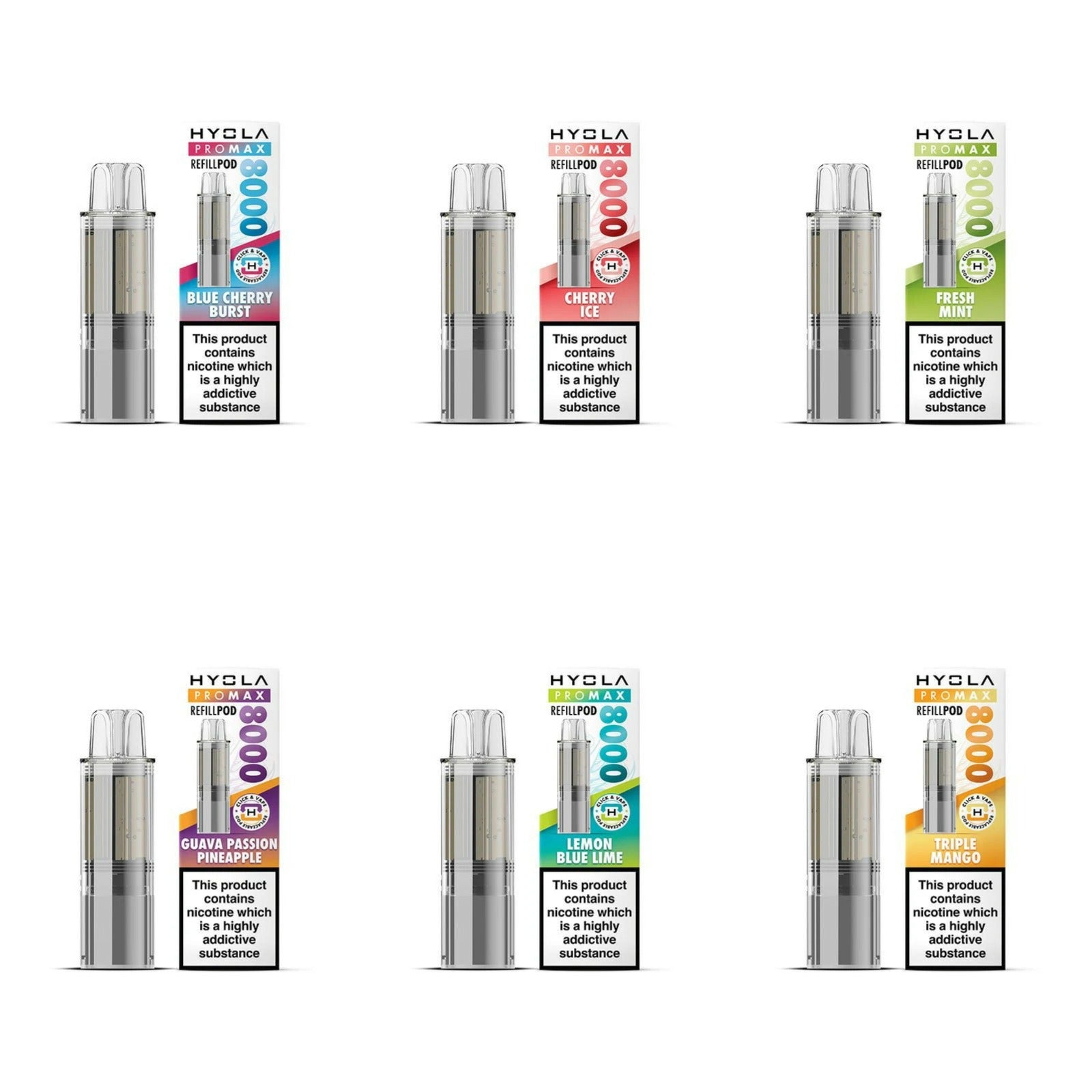 Hyola Pro Max 8000 Prefilled Replacement Pod(Box of 5)