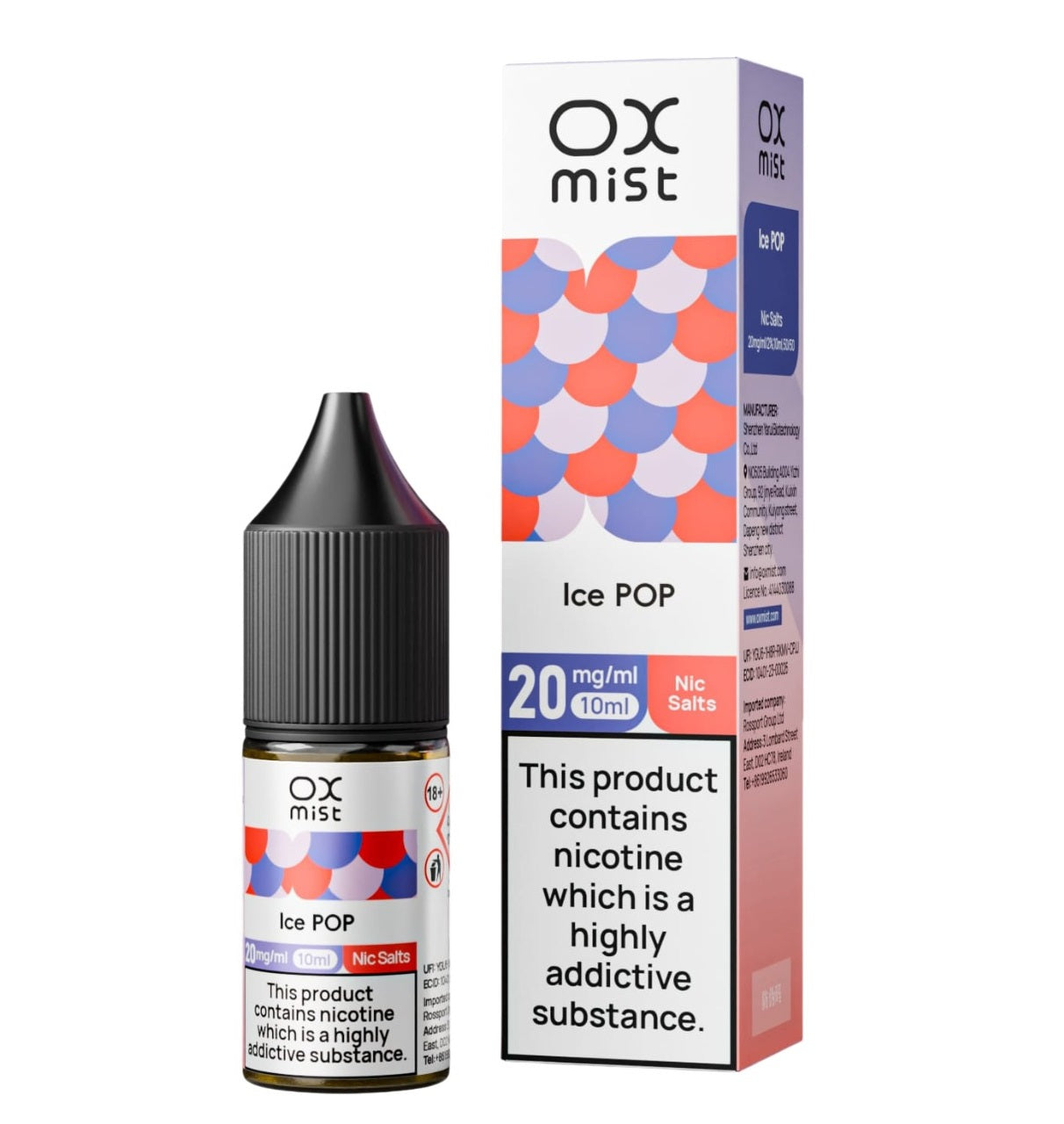 OX Mist Nic Salt 10ml (Box of 10)
