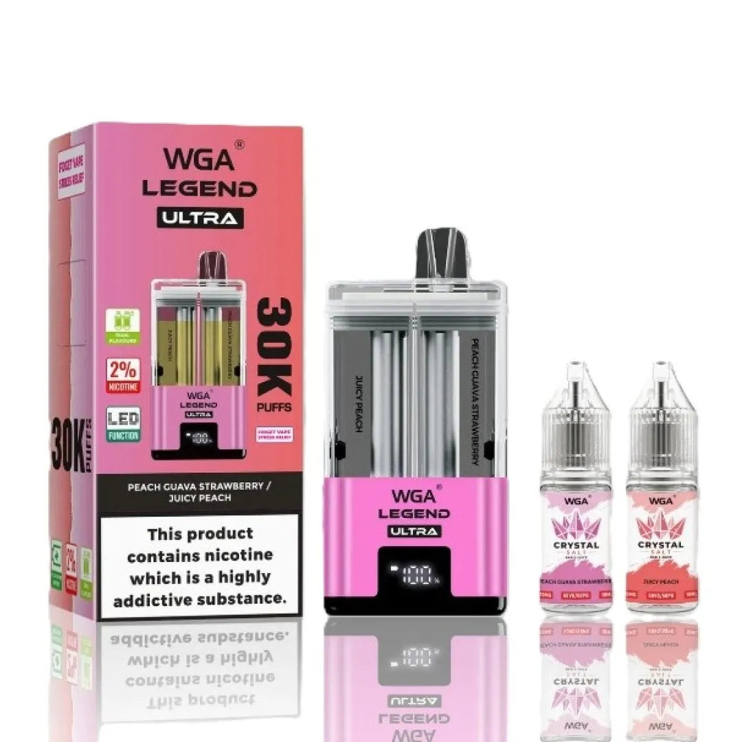 WGA Crystal Legend Ultra 30K Vape Box of 5