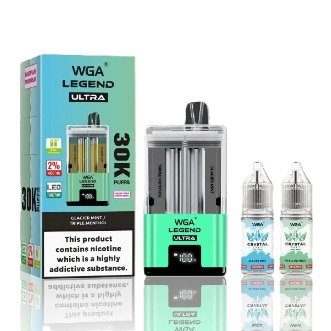 WGA Crystal Legend Ultra 30K Vape Box of 5