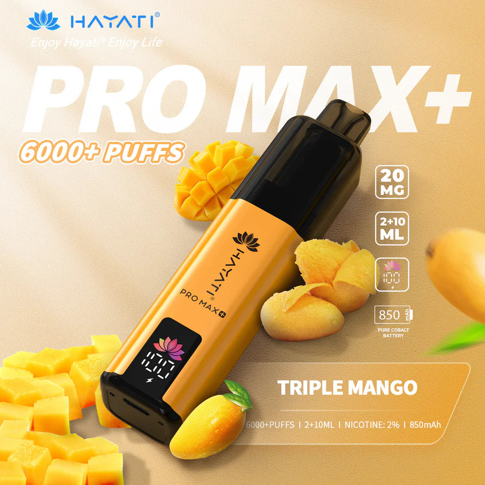 Triple Mango Hayati Pro Max Plus 6000 Puffs Disposable Vape