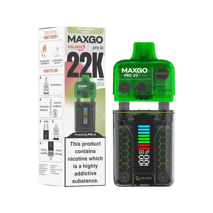 Relx Maxgo 22K Prefilled Pod Vape Kit (Box of 5)