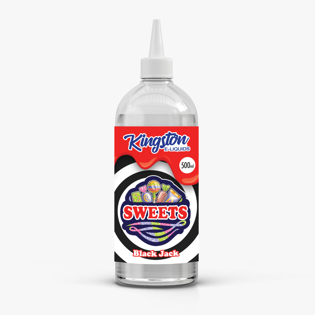 Kingston 500ml Sweets E-Liquid Shortfill – Black Jack