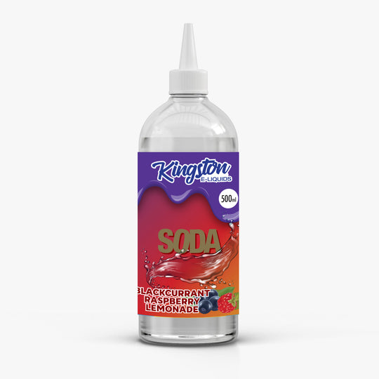 Kingston 500ml Soda E-Liquid Shortfill – Blackcurrant Raspberry Lemonade e-liquid UK - VaperzHub