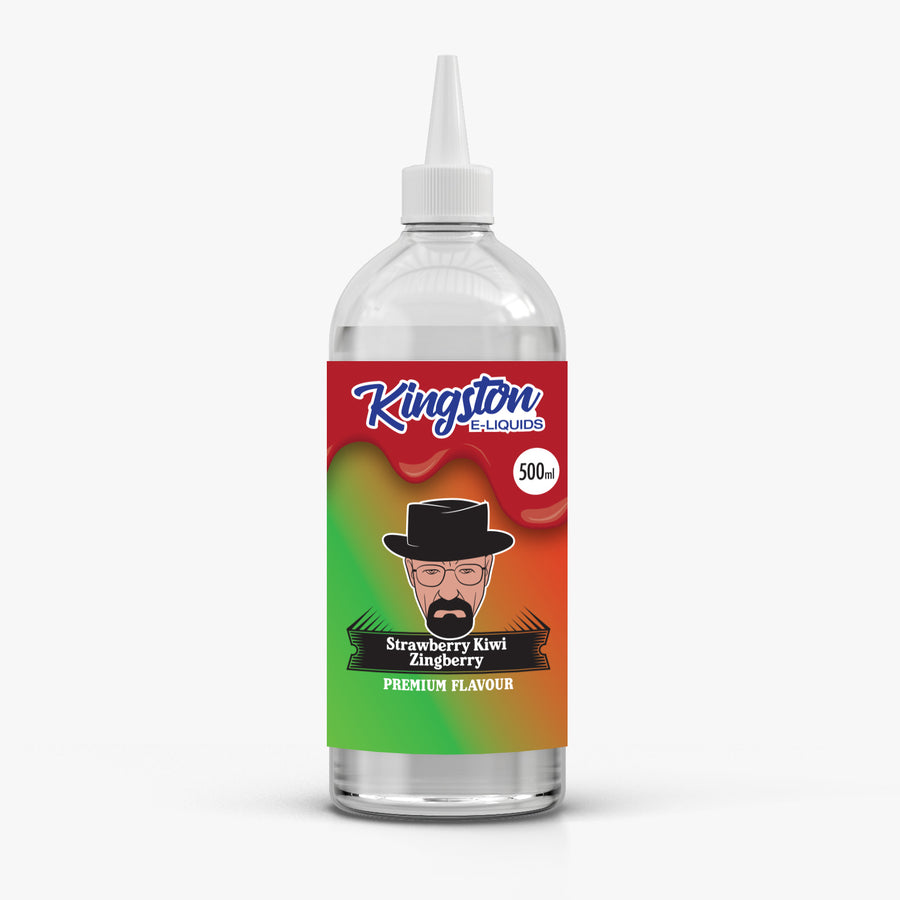 Kingston 500ml E-Liquid Shortfill – Strawberry Kiwi Zingberry e-liquid UK - VaperzHub