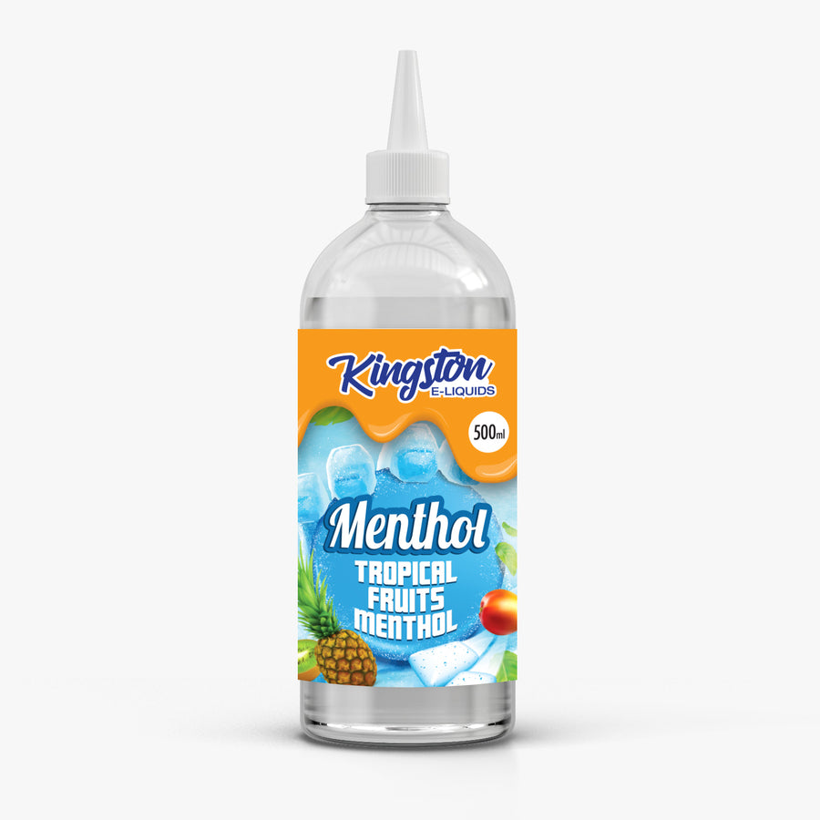 Kingston 500ml Menthol E-Liquid Shortfill – Tropical Fruits Menthol e-liquid UK - VaperzHub