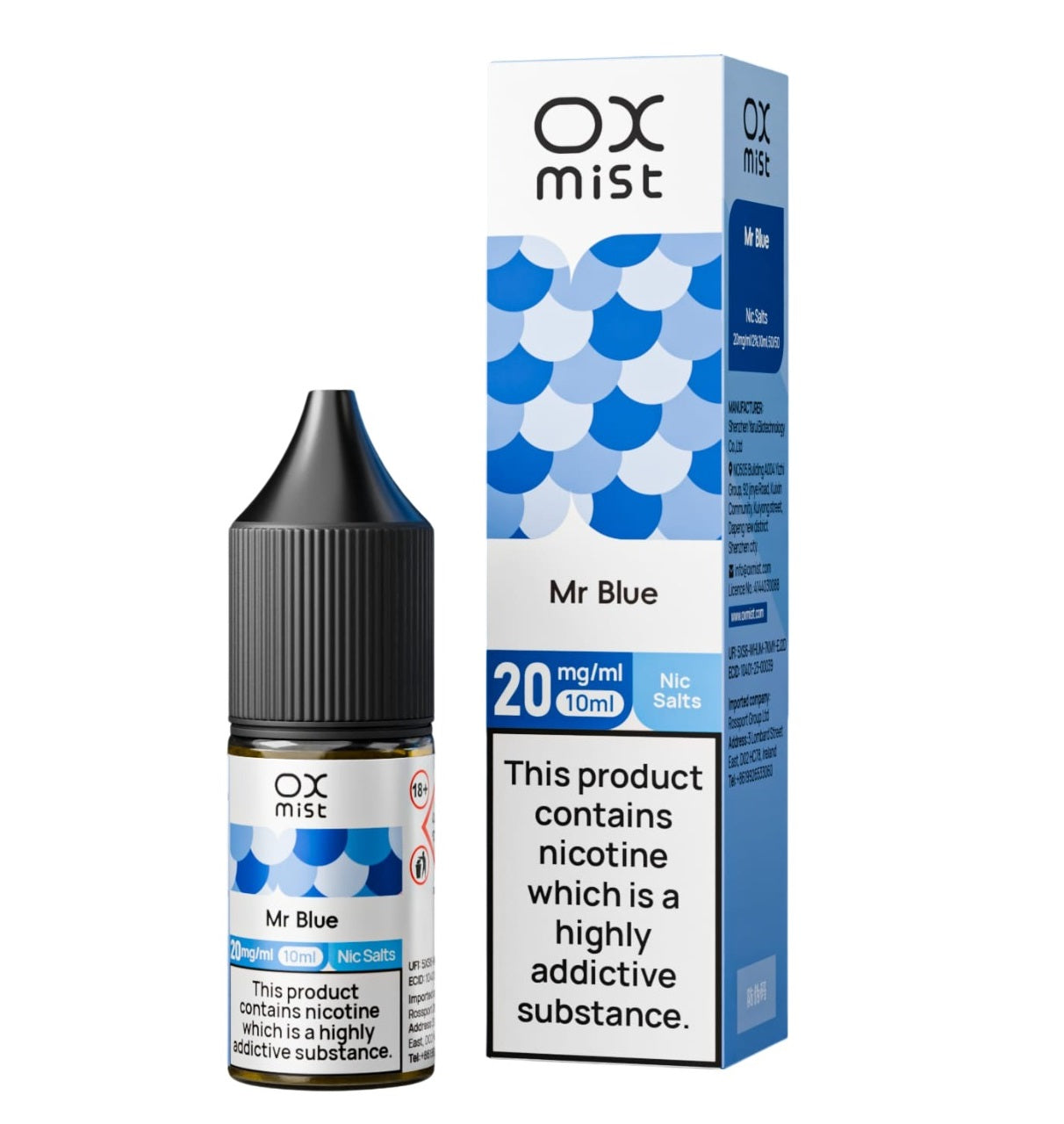 OX Mist Nic Salt 10ml (Box of 10)
