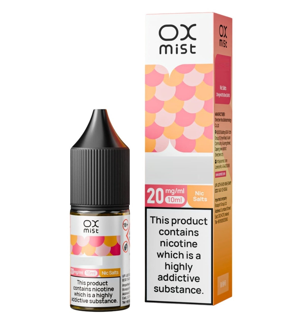 OX Mist Nic Salt 10ml (Box of 10)